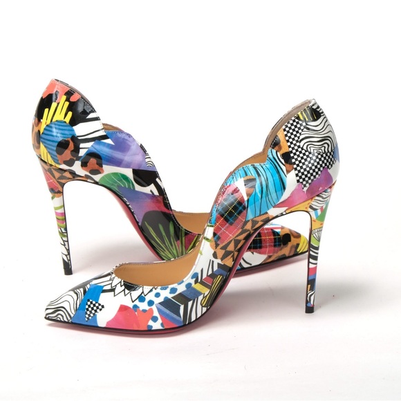 CHRISTIAN LOUBOUTIN Multicolor Hot Chick Patent Sapeaur High Heels - Picture 6 of 8